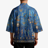 Echoes of Kemet Kimono African Pharaohs, Anubis and Symbolic Motifs - Wonder Print Shop