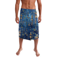 Echoes of Kemet Lavalava African Pharaohs, Anubis and Symbolic Motifs - Wonder Print Shop