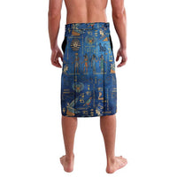 Echoes of Kemet Lavalava African Pharaohs, Anubis and Symbolic Motifs - Wonder Print Shop