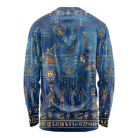 Echoes of Kemet Long Sleeve Shirt African Pharaohs, Anubis and Symbolic Motifs - Wonder Print Shop