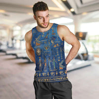 Echoes of Kemet Men Tank Top African Pharaohs, Anubis and Symbolic Motifs - Wonder Print Shop