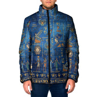 Echoes of Kemet Padded Jacket African Pharaohs, Anubis and Symbolic Motifs - Wonder Print Shop