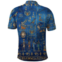 Echoes of Kemet Polo Shirt African Pharaohs, Anubis and Symbolic Motifs - Wonder Print Shop