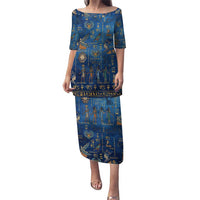 Echoes of Kemet Puletasi African Pharaohs, Anubis and Symbolic Motifs - Wonder Print Shop