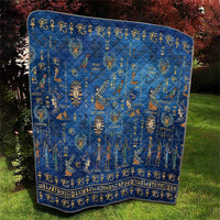 Echoes of Kemet Quilt African Pharaohs, Anubis and Symbolic Motifs - Wonder Print Shop