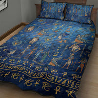 Echoes of Kemet Quilt Bed Set African Pharaohs, Anubis and Symbolic Motifs - Wonder Print Shop