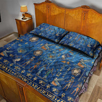 Echoes of Kemet Quilt Bed Set African Pharaohs, Anubis and Symbolic Motifs - Wonder Print Shop