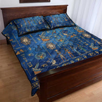 Echoes of Kemet Quilt Bed Set African Pharaohs, Anubis and Symbolic Motifs - Wonder Print Shop