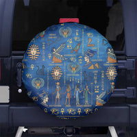 Echoes of Kemet Spare Tire Cover African Pharaohs, Anubis and Symbolic Motifs - Wonder Print Shop