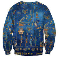 Echoes of Kemet Sweatshirt African Pharaohs, Anubis and Symbolic Motifs - Wonder Print Shop
