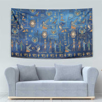Echoes of Kemet Tapestry African Pharaohs, Anubis and Symbolic Motifs - Wonder Print Shop