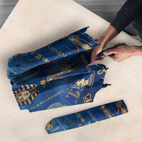 Echoes of Kemet Umbrella African Pharaohs, Anubis and Symbolic Motifs - Wonder Print Shop