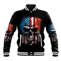 I Have Three Sides Skull Flag Baseball Jacket - Wonder Print Shop