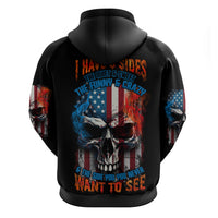 I Have Three Sides Skull Flag Hoodie - Wonder Print Shop