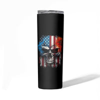 I Have Three Sides Skull Flag Skinny Tumbler - Wonder Print Shop