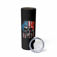 I Have Three Sides Skull Flag Skinny Tumbler - Wonder Print Shop