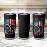 I Have Three Sides Skull Flag Tumbler Cup - Wonder Print Shop