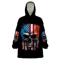 I Have Three Sides Skull Flag Wearable Blanket Hoodie - Wonder Print Shop