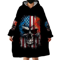 I Have Three Sides Skull Flag Wearable Blanket Hoodie - Wonder Print Shop