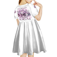 Stuck Between Idk Idc And IDGAF Skull Kid Short Sleeve Dress - Wonder Print Shop