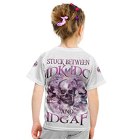Stuck Between Idk Idc And IDGAF Skull Kid T Shirt - Wonder Print Shop