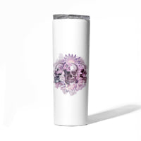 Stuck Between Idk Idc And IDGAF Skull Skinny Tumbler - Wonder Print Shop