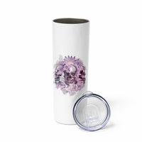 Stuck Between Idk Idc And IDGAF Skull Skinny Tumbler - Wonder Print Shop