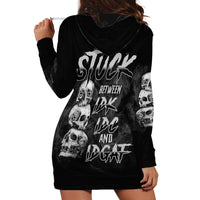 Stuck Between Idk Idc Idgaf Hoodie Dress - Wonder Print Shop
