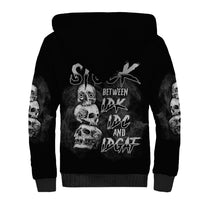 Stuck Between Idk Idc Idgaf Sherpa Hoodie - Wonder Print Shop