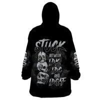 Stuck Between Idk Idc Idgaf Wearable Blanket Hoodie - Wonder Print Shop