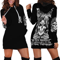 My Give A F Mad Skull Hoodie Dress - Wonder Print Shop