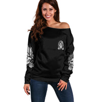My Give A F Mad Skull Off Shoulder Sweater - Wonder Print Shop
