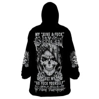 My Give A F Mad Skull Wearable Blanket Hoodie - Wonder Print Shop