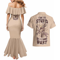 I Can Fix Stupid But It's Gonna Hurt Couples Matching Mermaid Dress and Hawaiian Shirt - Wonder Print Shop