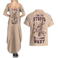 I Can Fix Stupid But It's Gonna Hurt Couples Matching Summer Maxi Dress and Hawaiian Shirt - Wonder Print Shop