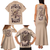 I Can Fix Stupid But It's Gonna Hurt Family Matching Tank Maxi Dress and Hawaiian Shirt - Wonder Print Shop