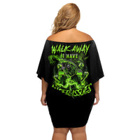 Walk Away I Have Anger Issues Family Matching Off Shoulder Short Dress and Hawaiian Shirt - Wonder Print Shop