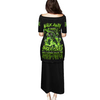 Walk Away I Have Anger Issues Family Matching Puletasi Dress and Hawaiian Shirt - Wonder Print Shop