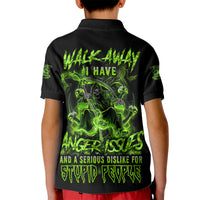 Walk Away I Have Anger Issues Kid Polo Shirt - Wonder Print Shop