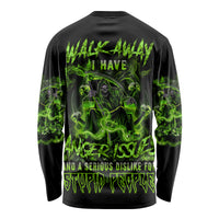 Walk Away I Have Anger Issues Long Sleeve Shirt - Wonder Print Shop