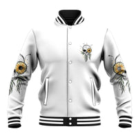 She Is Sunshine Skull Sunflower Baseball Jacket - Wonder Print Shop