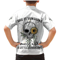 She Is Sunshine Skull Sunflower Family Matching Mermaid Dress and Hawaiian Shirt - Wonder Print Shop