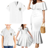 She Is Sunshine Skull Sunflower Family Matching Mermaid Dress and Hawaiian Shirt - Wonder Print Shop