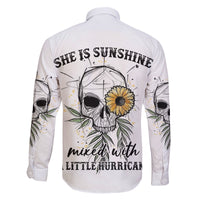 She Is Sunshine Skull Sunflower Family Matching Puletasi Dress and Hawaiian Shirt - Wonder Print Shop
