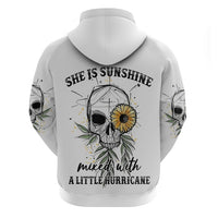 She Is Sunshine Skull Sunflower Hoodie - Wonder Print Shop