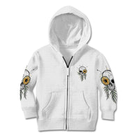 She Is Sunshine Skull Sunflower Kid Hoodie - Wonder Print Shop