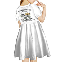 She Is Sunshine Skull Sunflower Kid Short Sleeve Dress - Wonder Print Shop