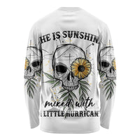 She Is Sunshine Skull Sunflower Long Sleeve Shirt - Wonder Print Shop