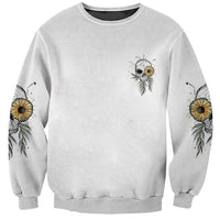 She Is Sunshine Skull Sunflower Sweatshirt - Wonder Print Shop