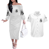 Did I Piss You Off Skull Reaper Couples Matching Off The Shoulder Long Sleeve Dress and Hawaiian Shirt - Wonder Print Shop